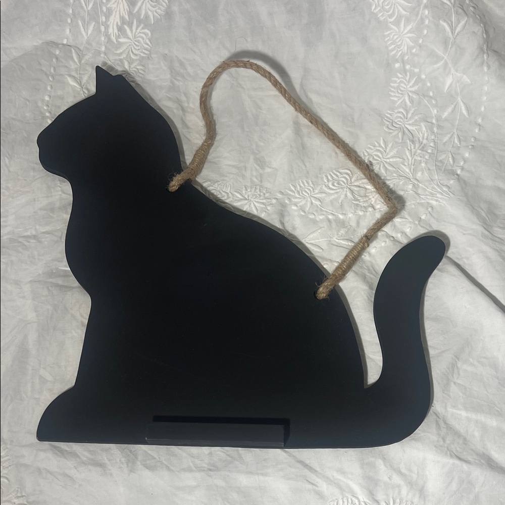World Market Black Cat Silhouette Wall Chalkboard